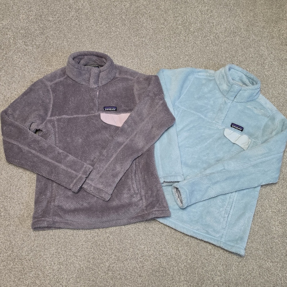 Patagonia Re-Tool Snap-T Pullover Women S Polartec Fleece Purple Blue Lot 2